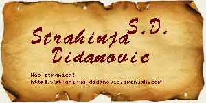 Strahinja Didanović vizit kartica